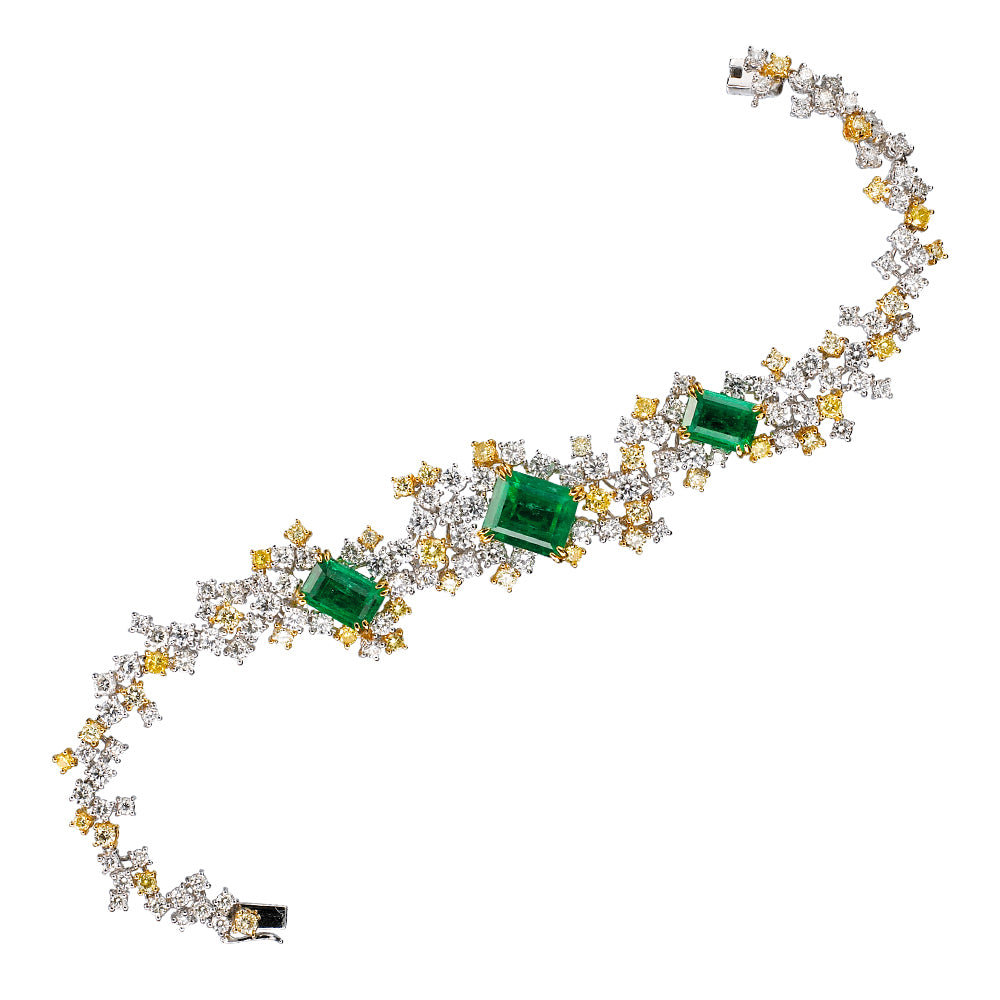 Columbian Emerald | Yellow and White Diamonds Suite