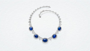 Royal Blue Sapphire Diamond | Necklace
