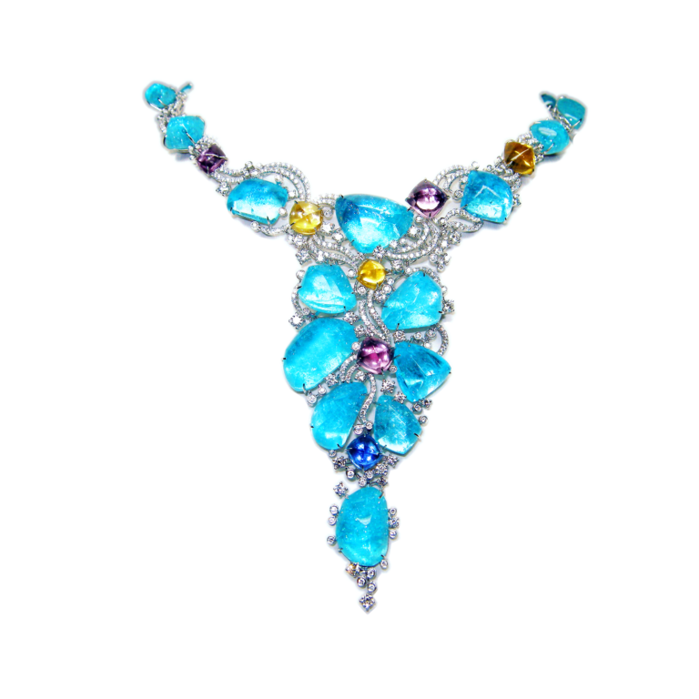 Hatta Paraïba Sautoir necklace, Paraïba tourmaline and diamond