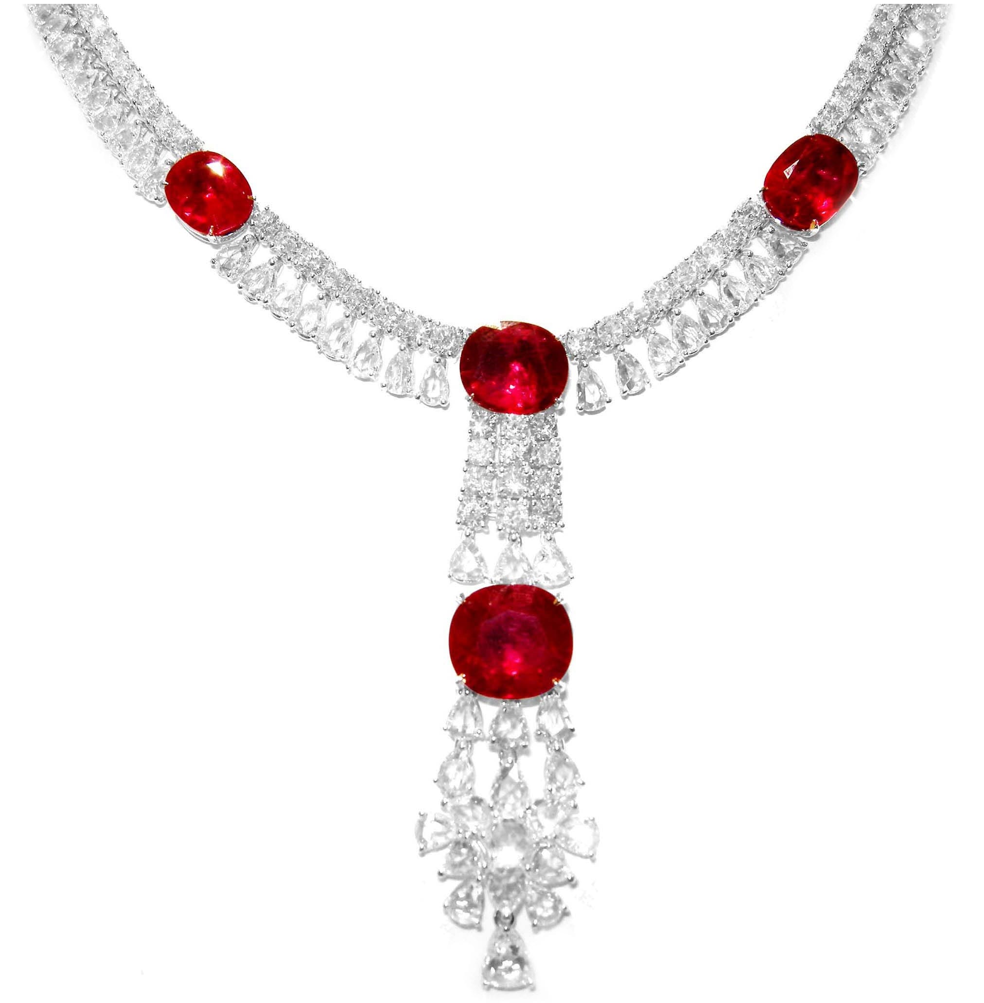Ruby and Diamond Ruby Necklace