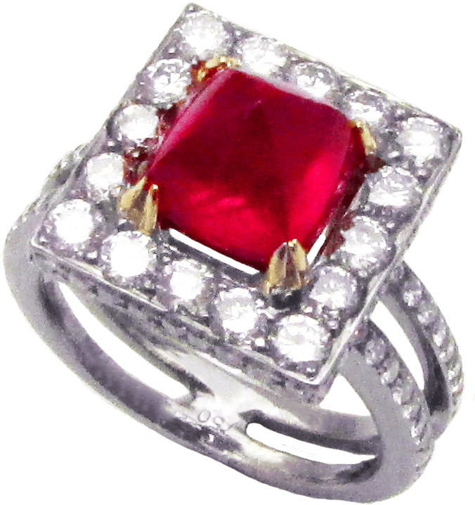 Royal Ruby and Diamond Ring by Hatta