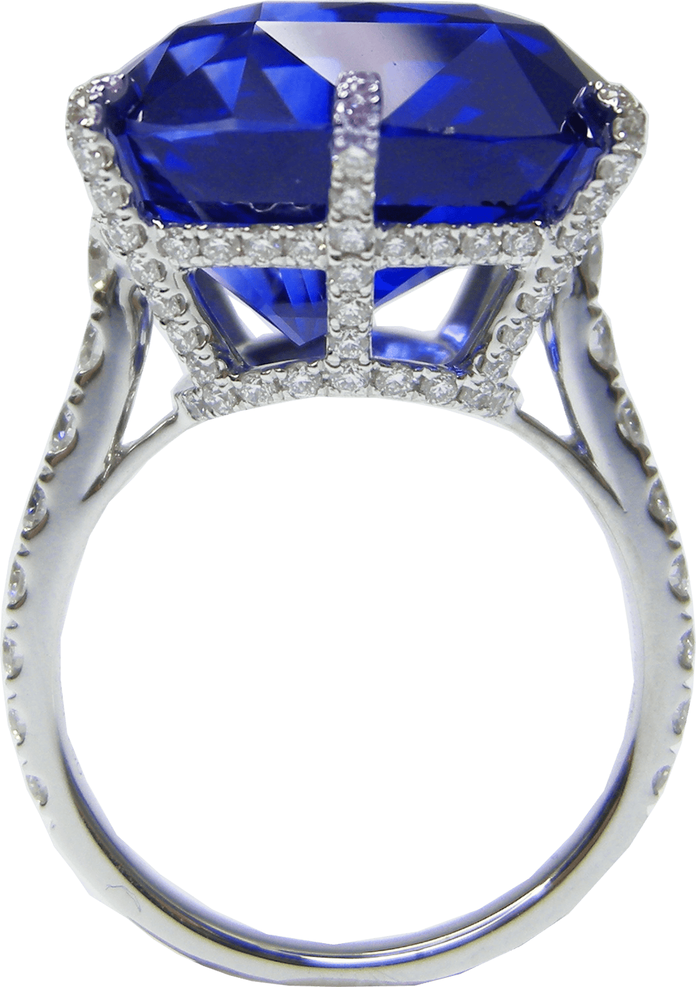 Blue Sapphire and diamond Ring