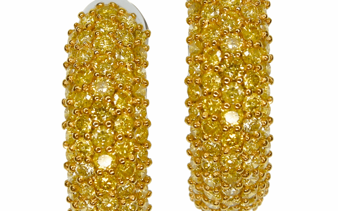 Royal Flawless Yellow Diamond Earrings by Hatta