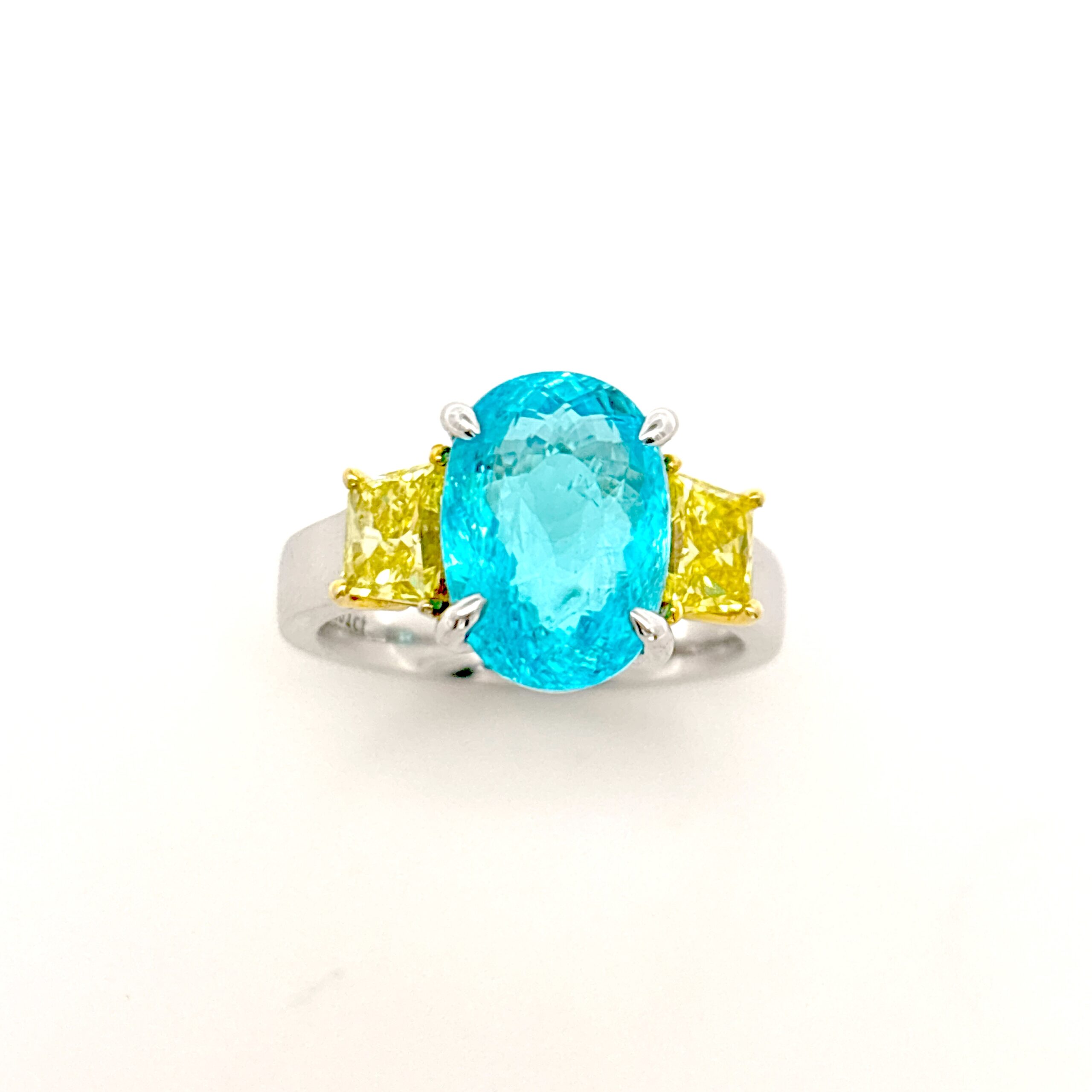 Paraiba & Yellow Diamond Ring