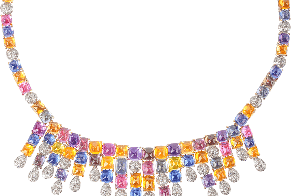 Fancy Sapphire Sugar Loaf Necklace
