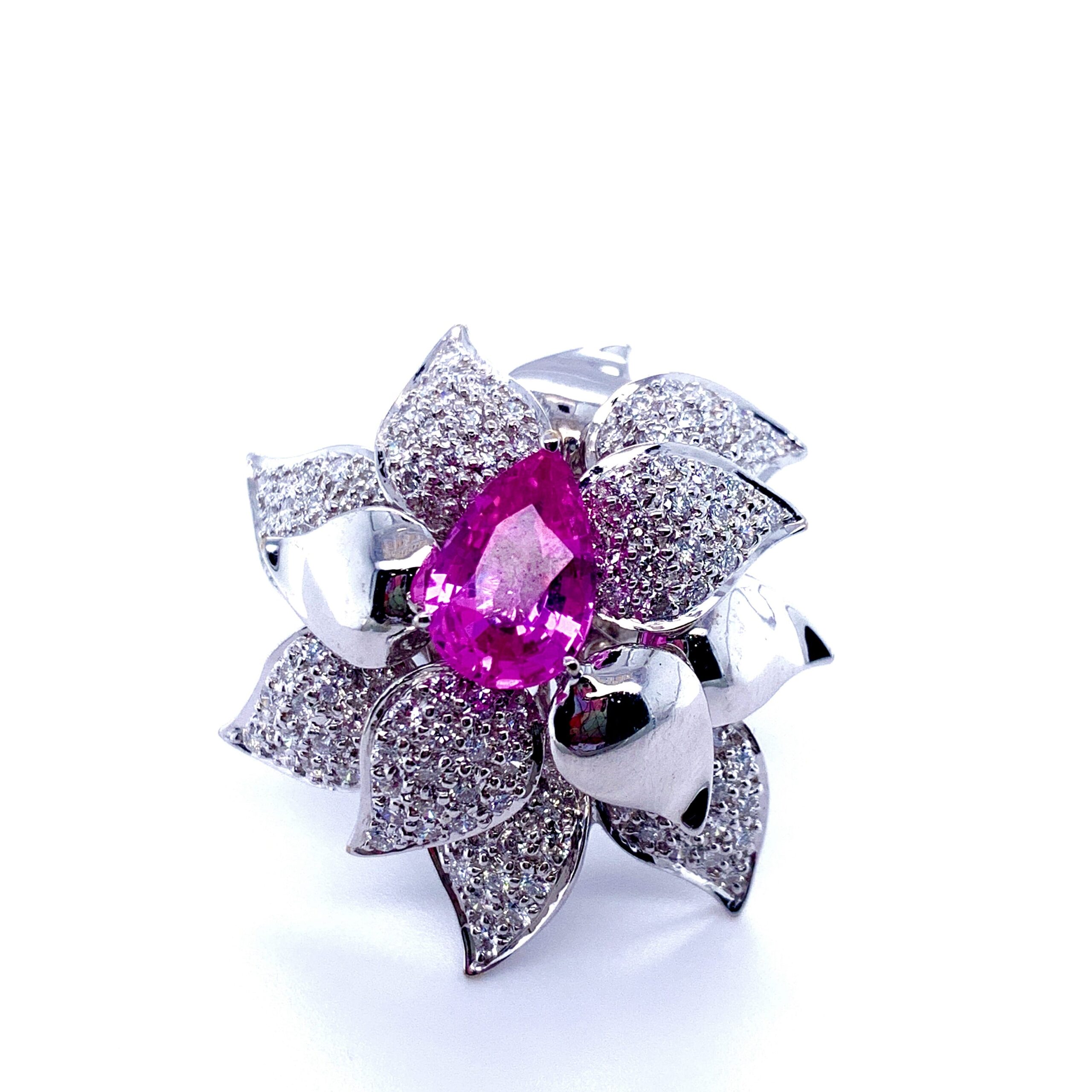 A 5.06 Carat Pink Sapphire Diamond Ring by Hatta