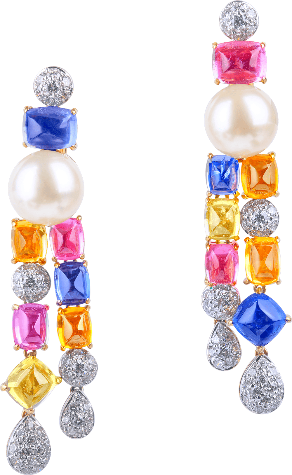 Fancy Sapphire Diamond  Necklace  by Hatta