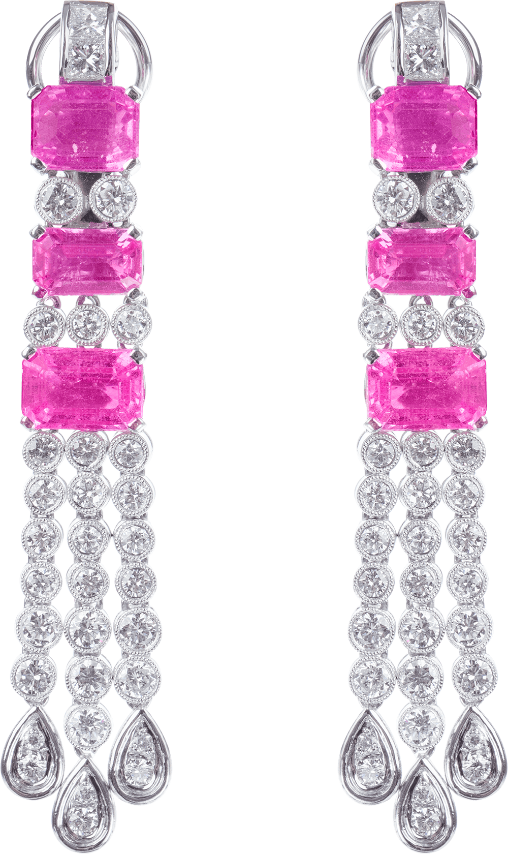 Pink Sapphire and Diamond Set  by Hatta