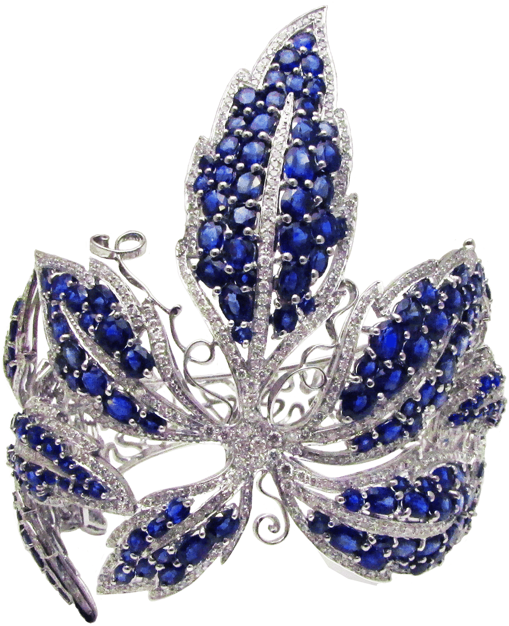 Royal Blue Sapphire 18W/G Necklace