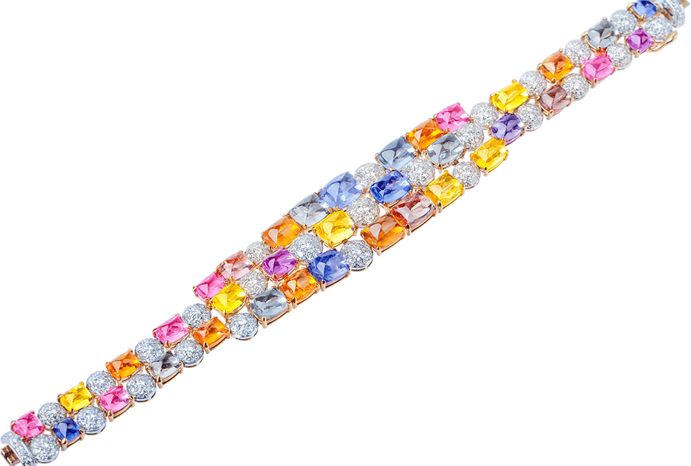 Fancy Sapphire Sugar Loaf Bracelet