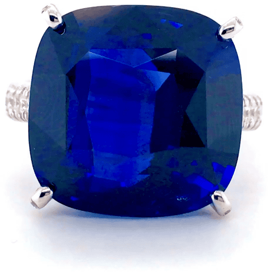 Blue Sapphire and diamond Ring