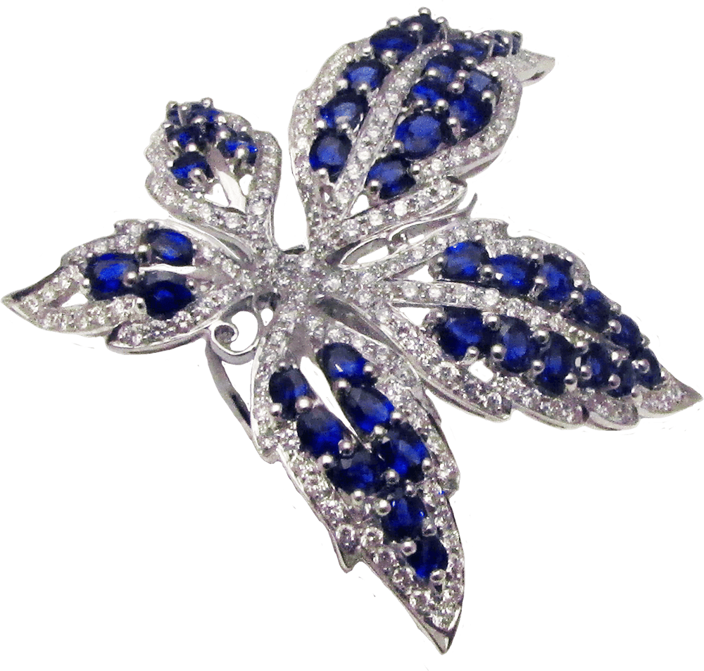 Royal Blue Sapphire 18W/G Necklace