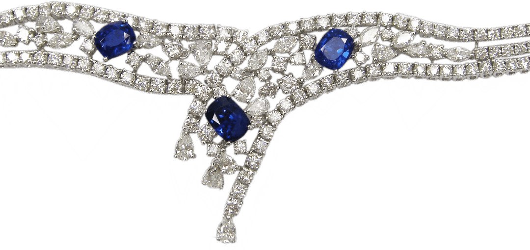 Royal Blue Sapphire Diamond Bracelet