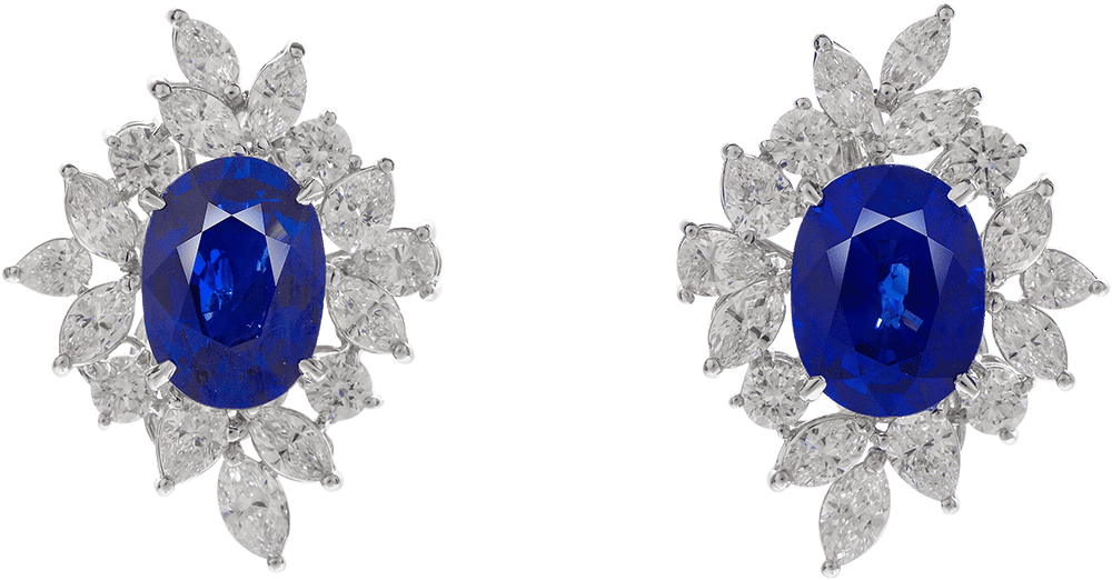 Royal Blue Sapphire Diamond Necklace