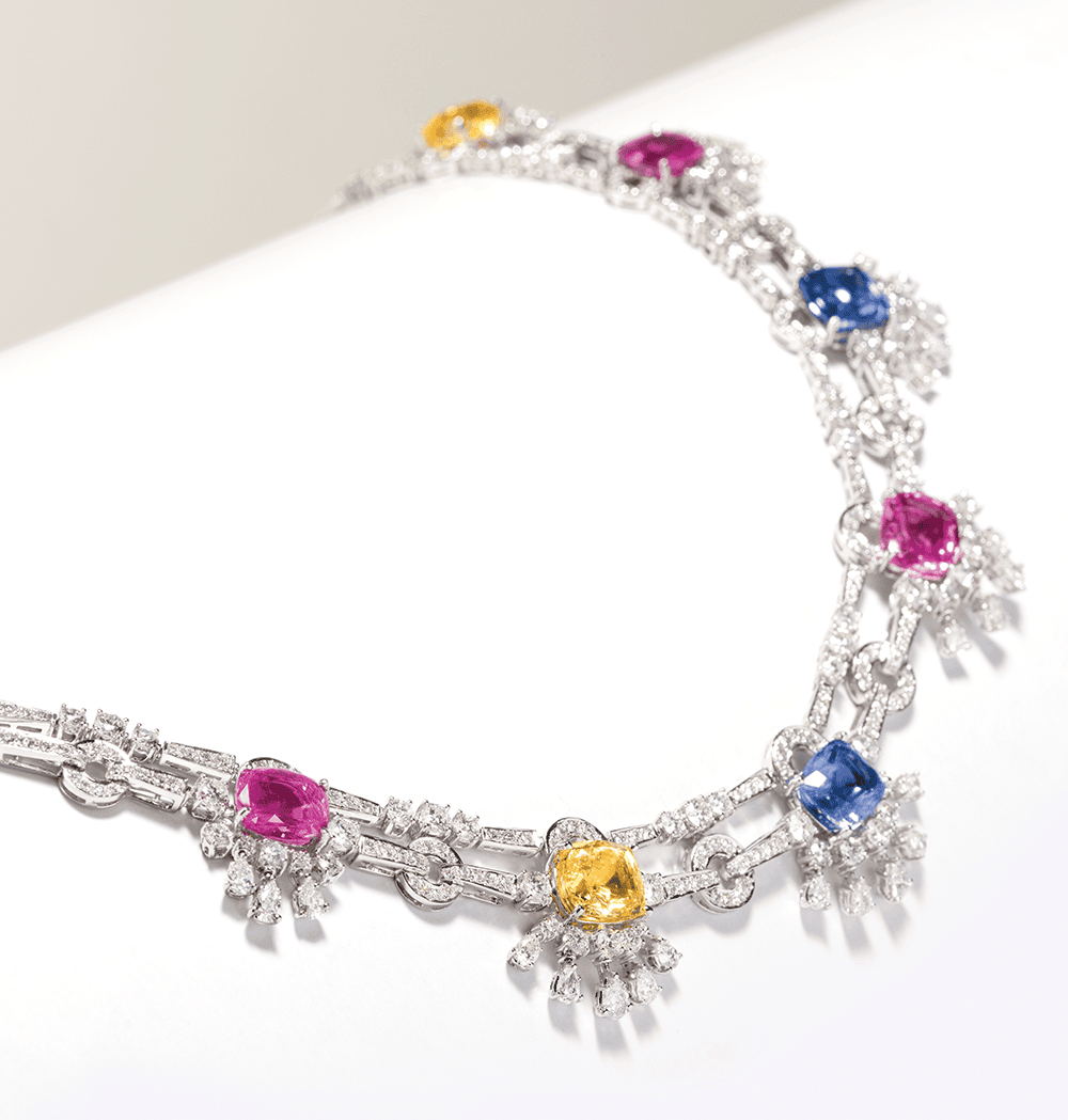 Fancy Sapphire and Diamond Set  by Hatta