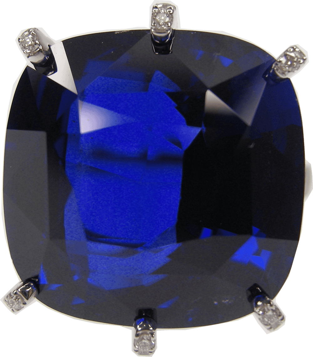 Blue Sapphire and diamond Ring