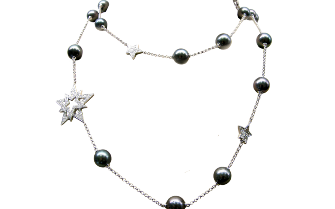 BLACK SOUTH SEA PEARL DIAMOND NECKLACE