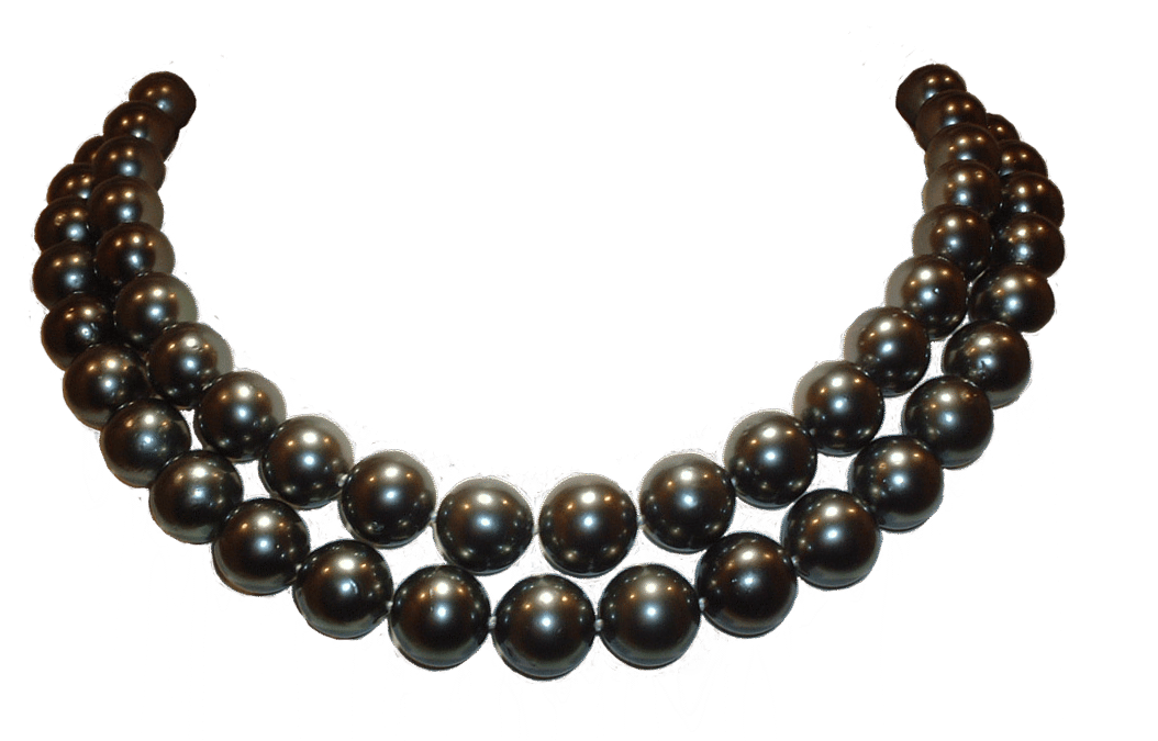 Black Pearl Diamond Necklace