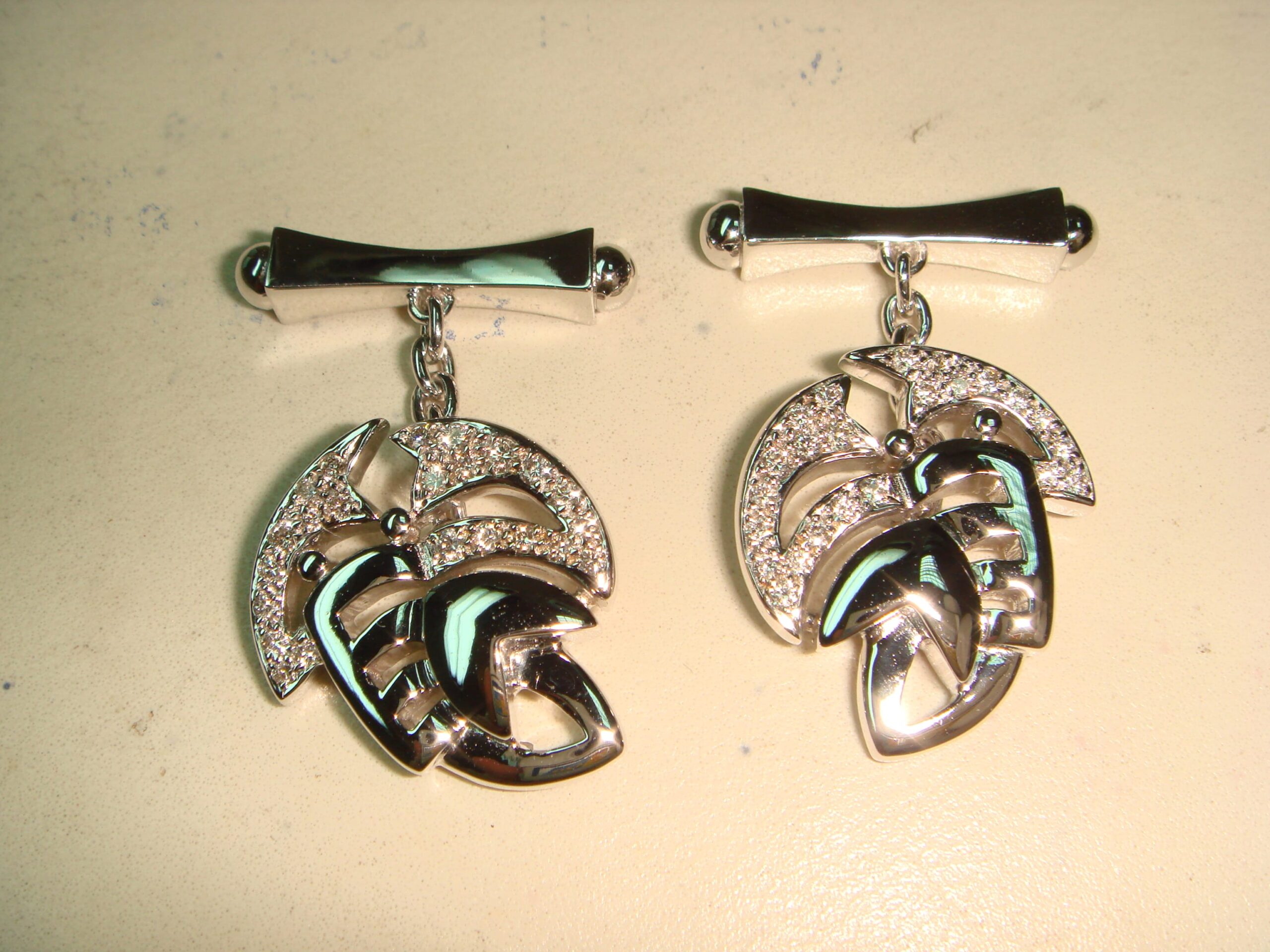 Royal Fancy Flawless and Diamond Earrings By Hatta