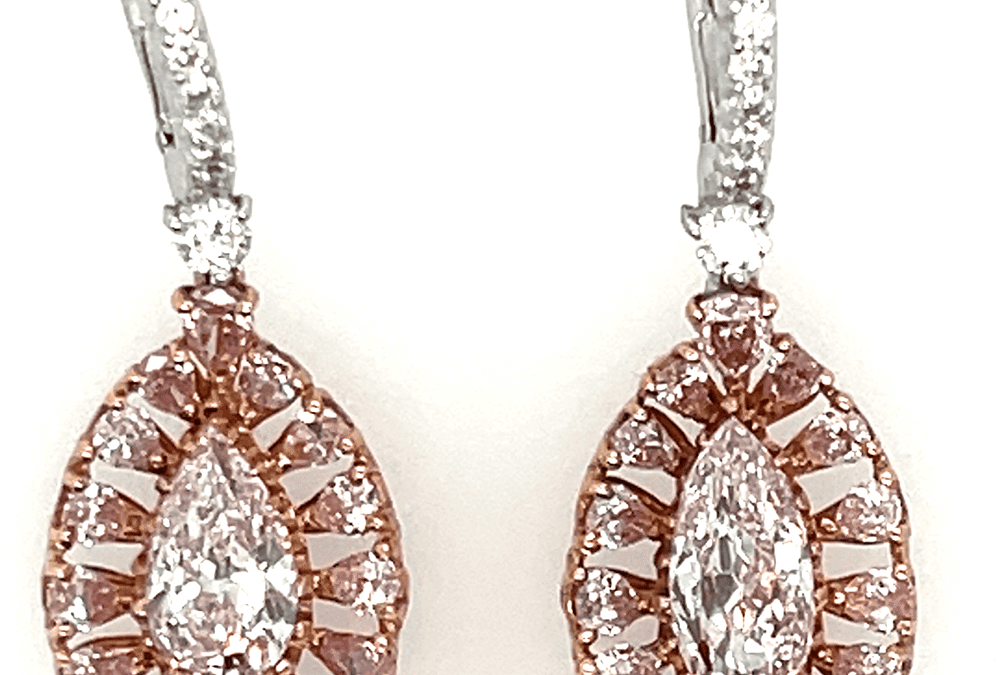 Royal Fancy Flawless and Diamond Earrings By Hatta