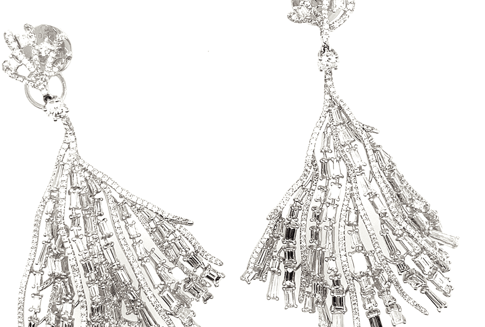 Royal Fancy Flawless and intense Diamond Earrings Suite By Hatta