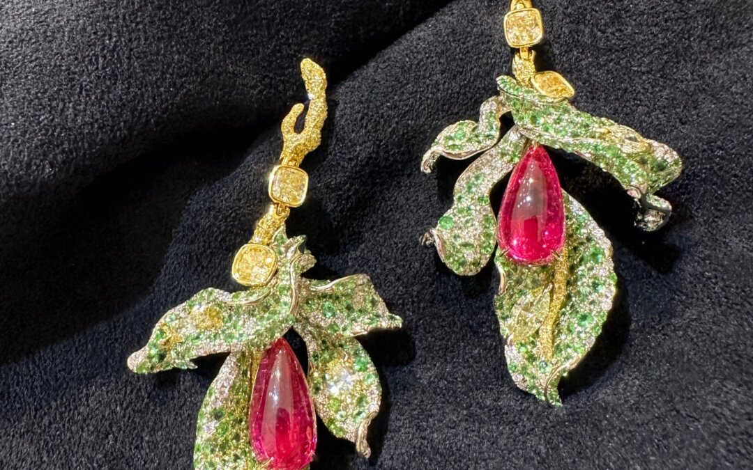 Royal Ruby and Diamond Earrings