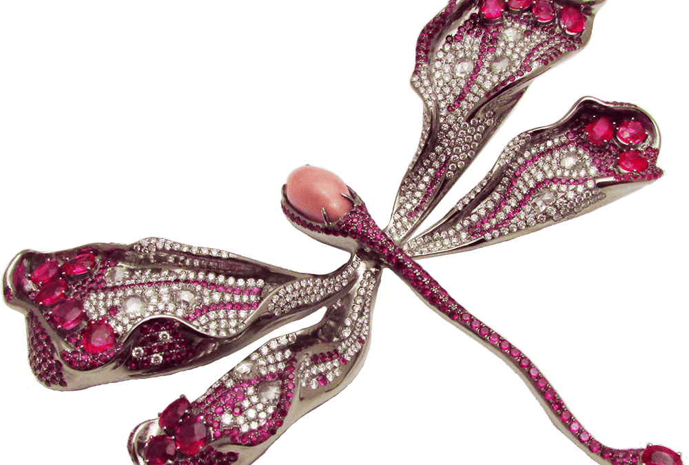 Royal Ruby and Diamond Brooch