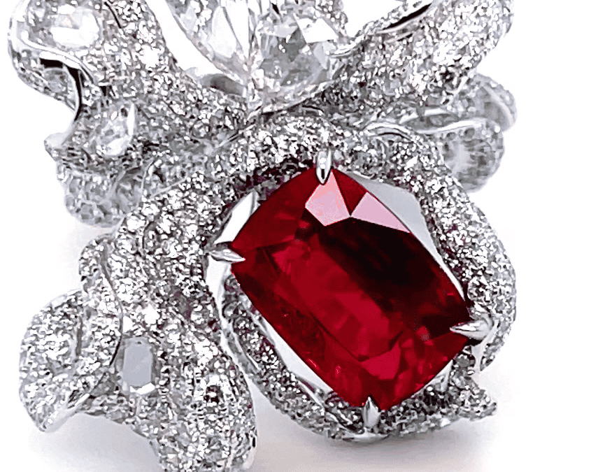 Royal Ruby and Diamond Ring