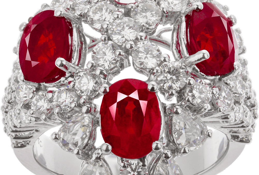 18K W/G Ruby and Diamond  Ring By Hatta