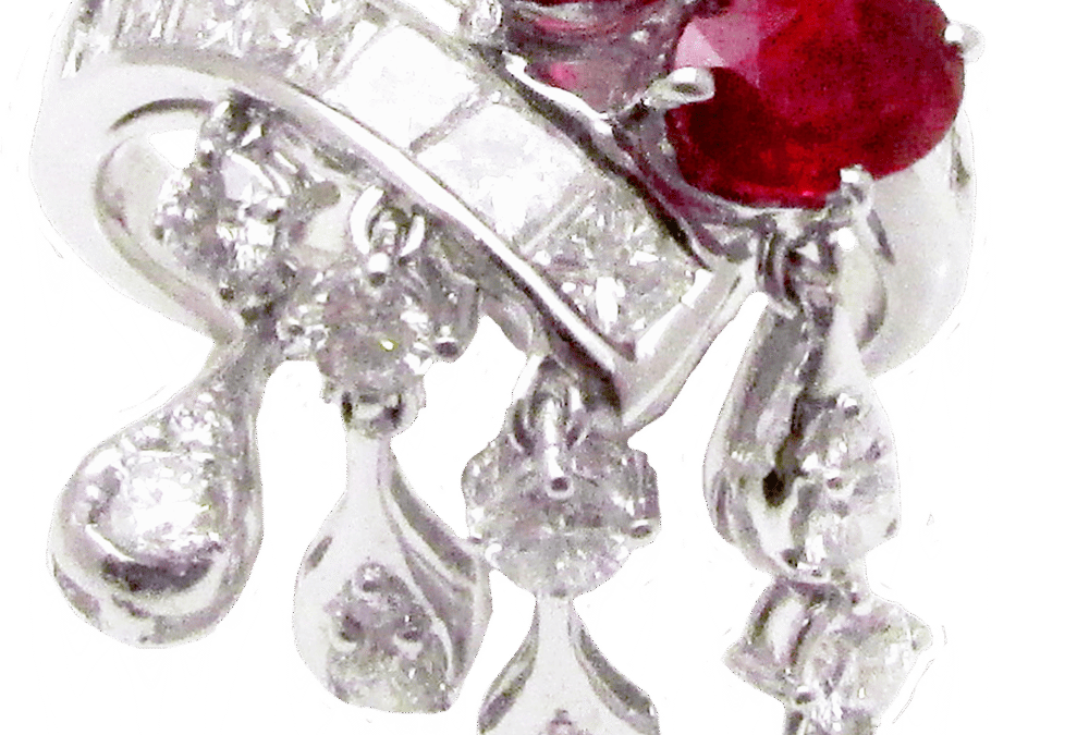 18K W/G Ruby and Diamond Ring by Hatta