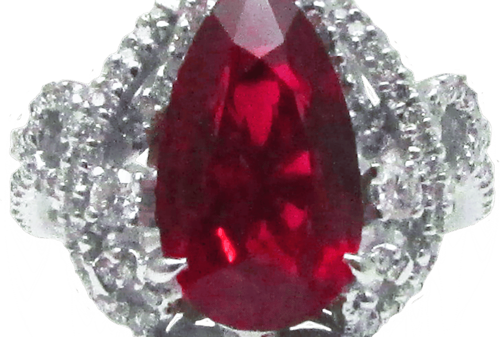 18K W/G Ruby and Diamond Ring by Hatta