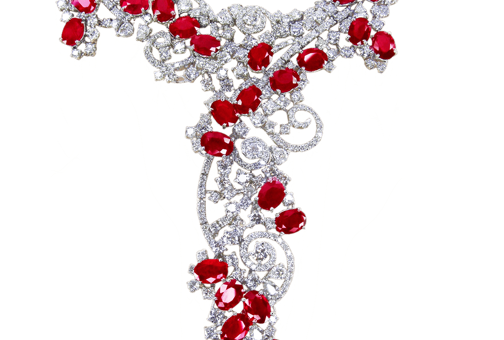 Red Burma Ruby Diamond Suite