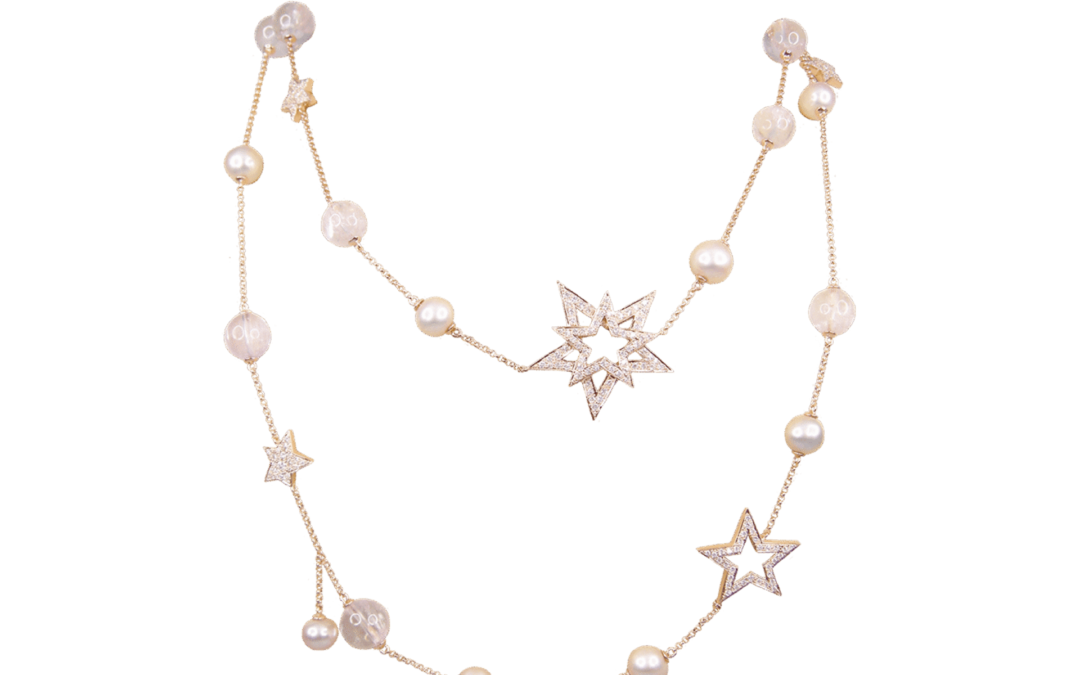 Pink Freshwater Pearl Necklace (Rose Gold)