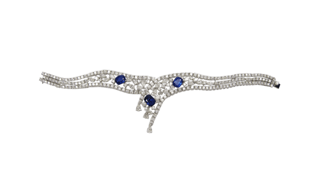 Royal Blue Sapphire Diamond Bracelet
