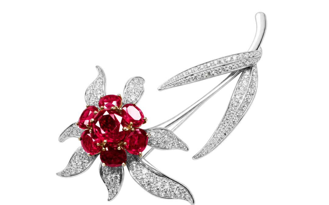 Royal Ruby and Diamond Brooch