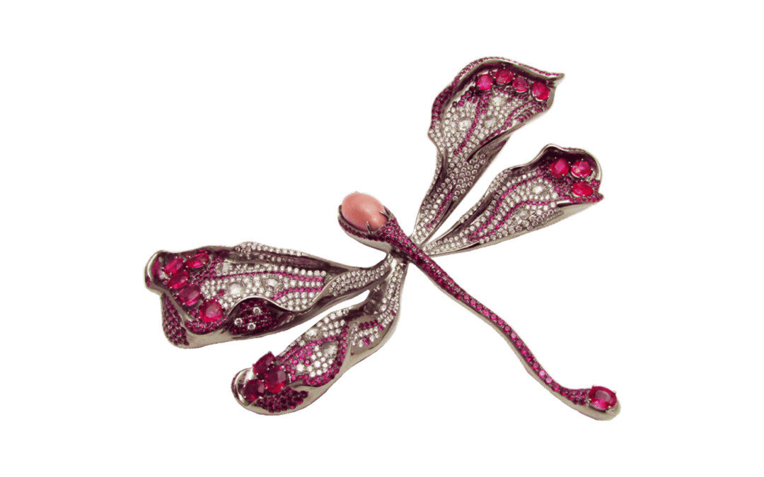 Royal Ruby and Diamond Brooch