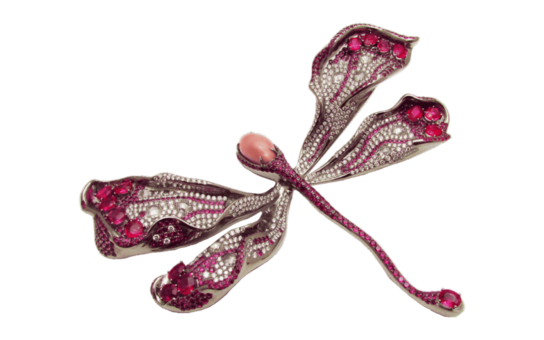 Royal Ruby and Diamond Brooch