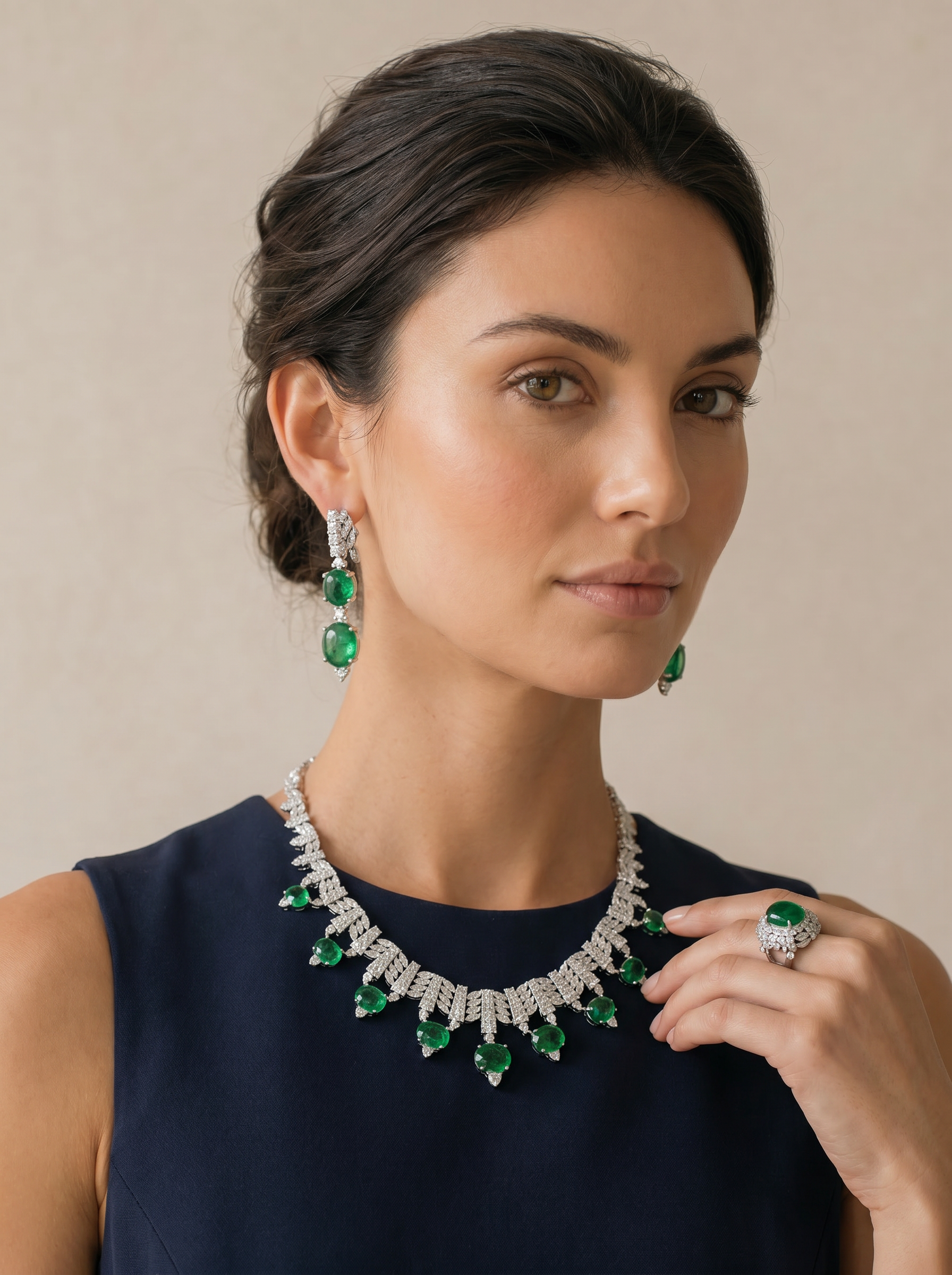 The Emerald Triad, closeup