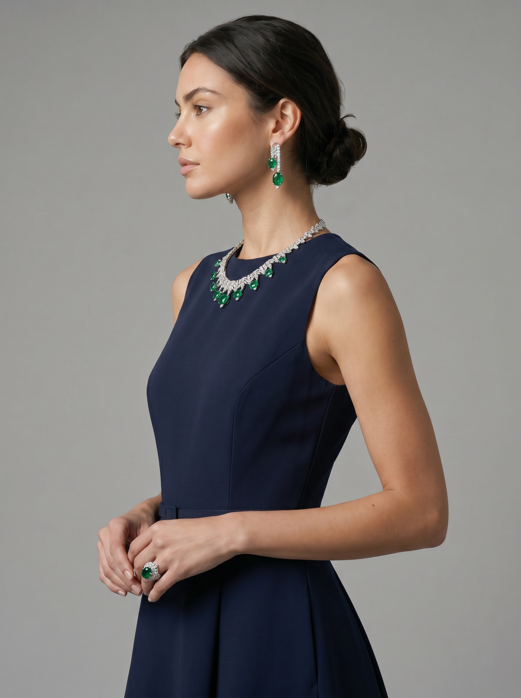 The Emerald Triad, side profile