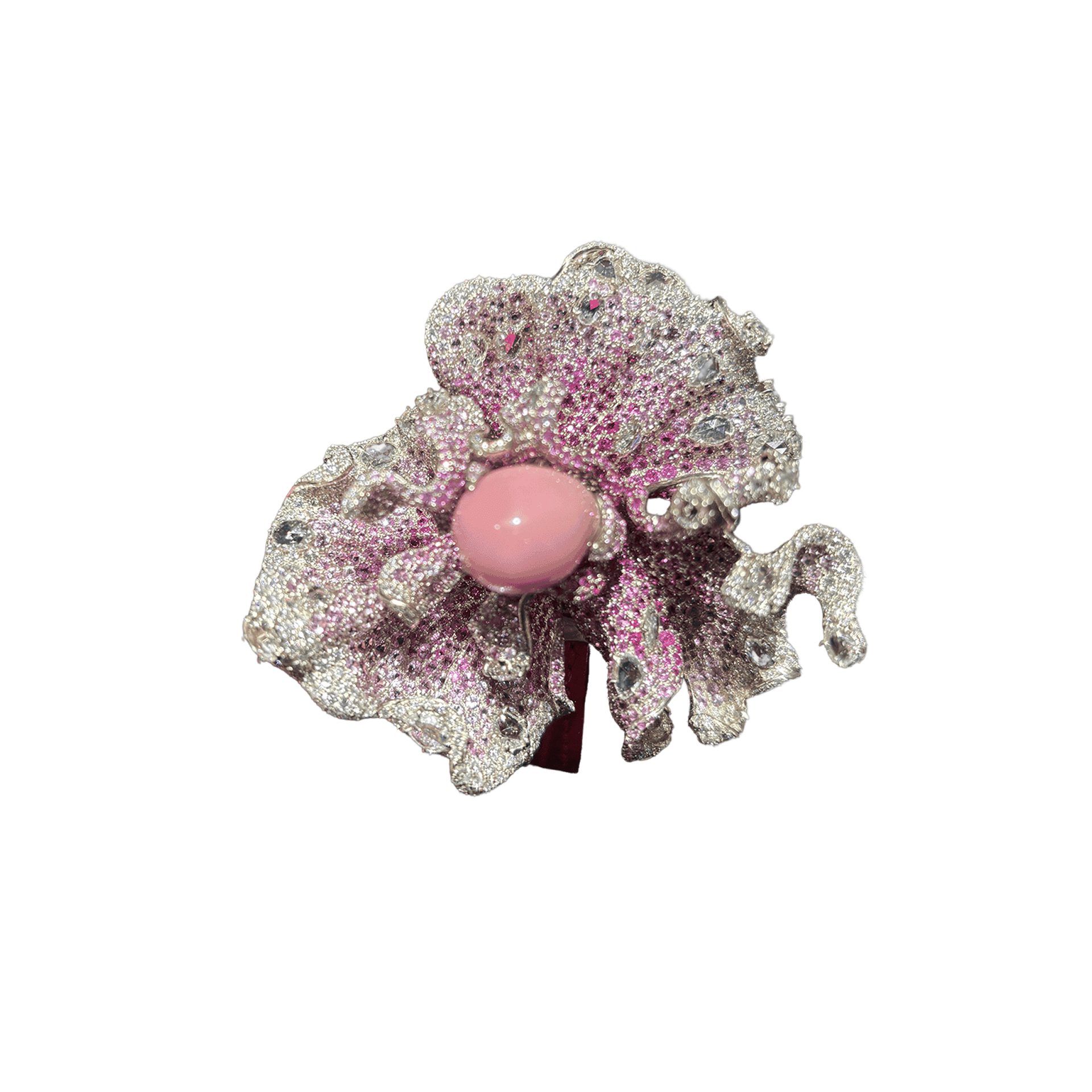 Royal Conch Pearl and Diamond Ring by Hatta