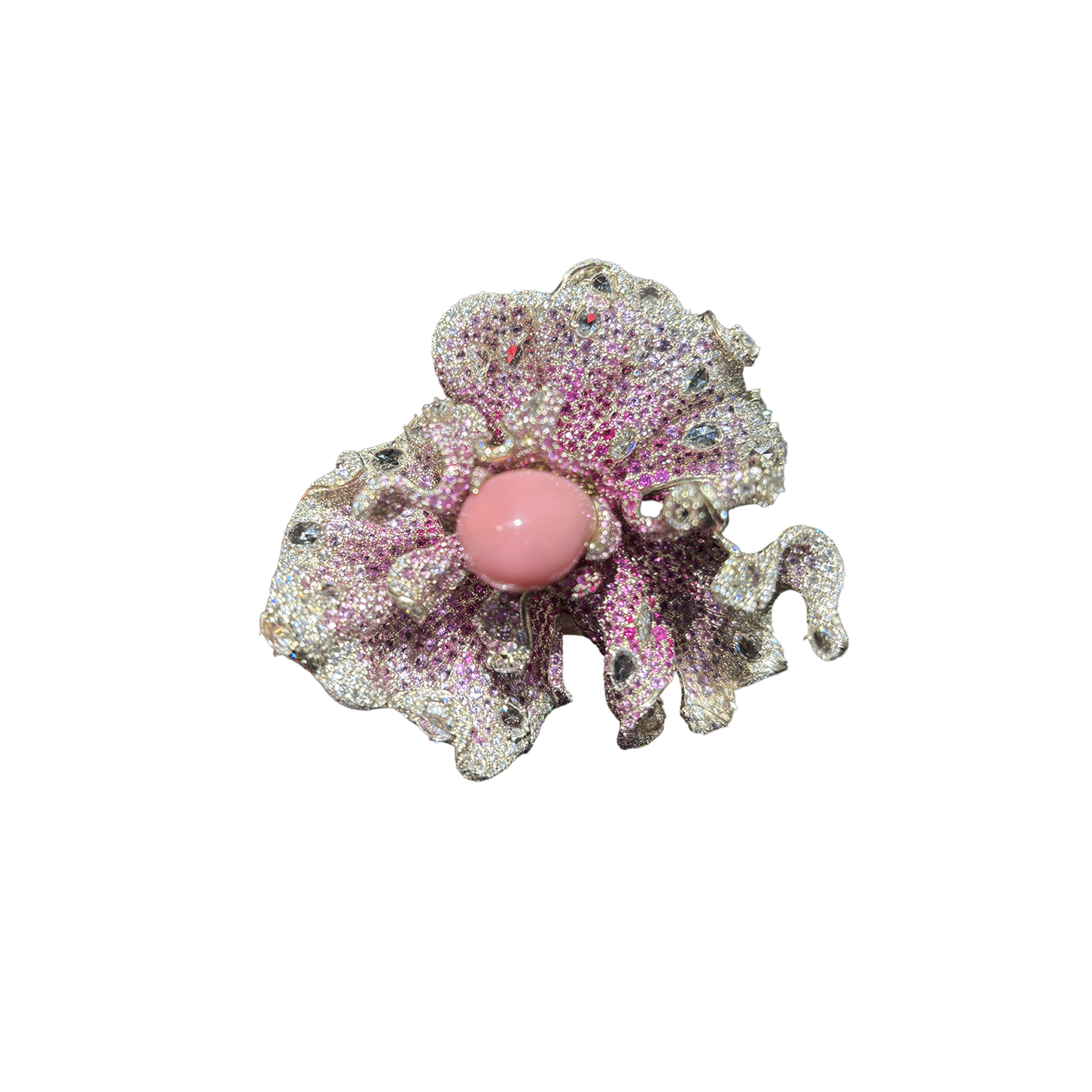 Gold South Sea Pearl and Diamond Brooch